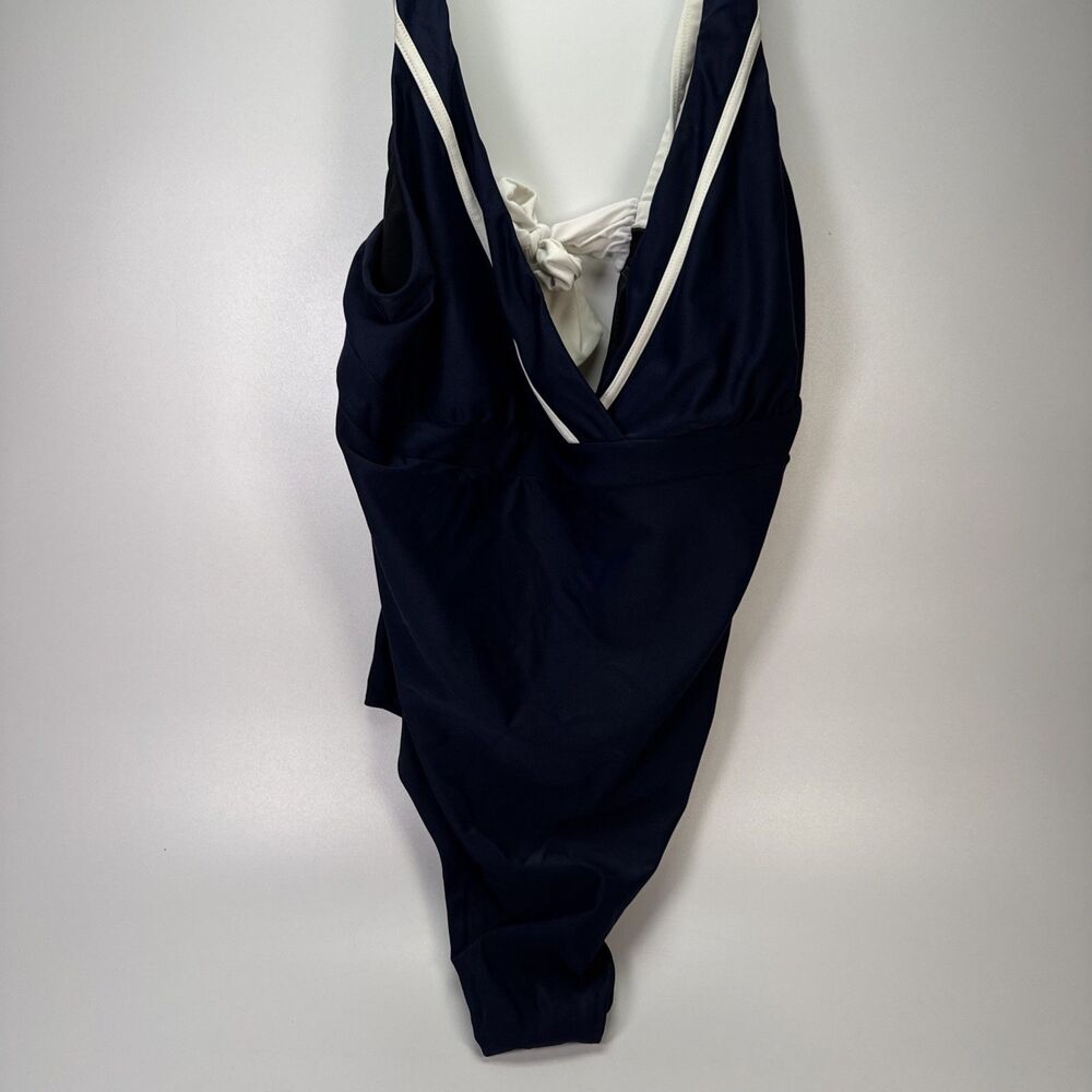 Seraphine Navy And White One Piece  Maternity Swimsuit Supportive - XL